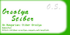 orsolya stiber business card
